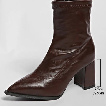 Xajzpa Designer Vintage Women Ankle Boots Fashion Pointed Toe Short Booties Elegant High Heels Shoes Botas Mujer